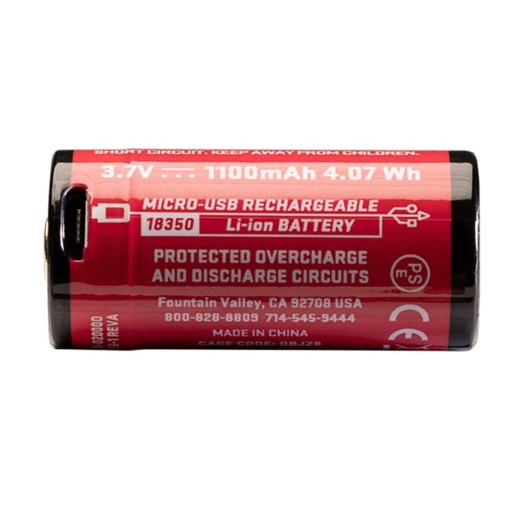 SureFire 18350 Protected Lithium Ion Battery 1.1 Ah