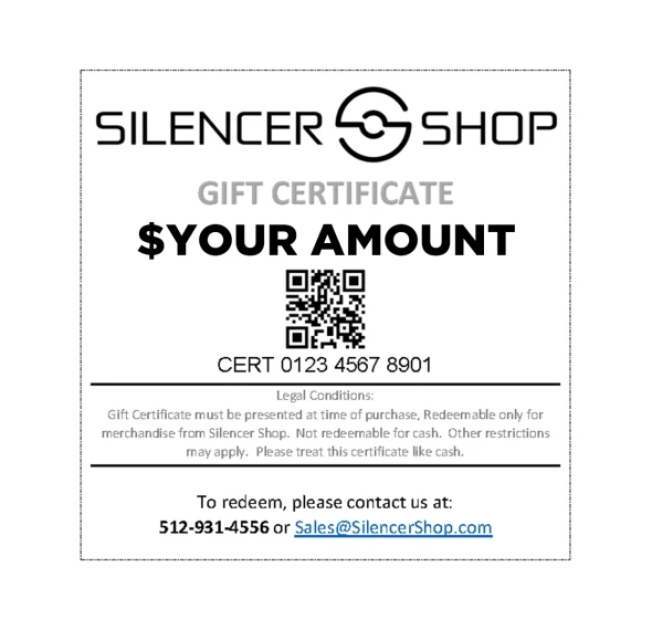 Silencer Shop Gift Certificate