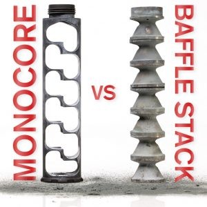 how to clean a suppressor baffle stack vs monocore suppressors