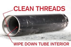 how to clean a suppressor tube and thread-what to look for in cleaning a silencer